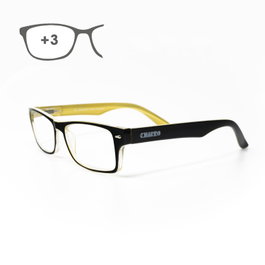 EL CHARRO Lunettes de lecture Kansas Noir/Jaune +3,0