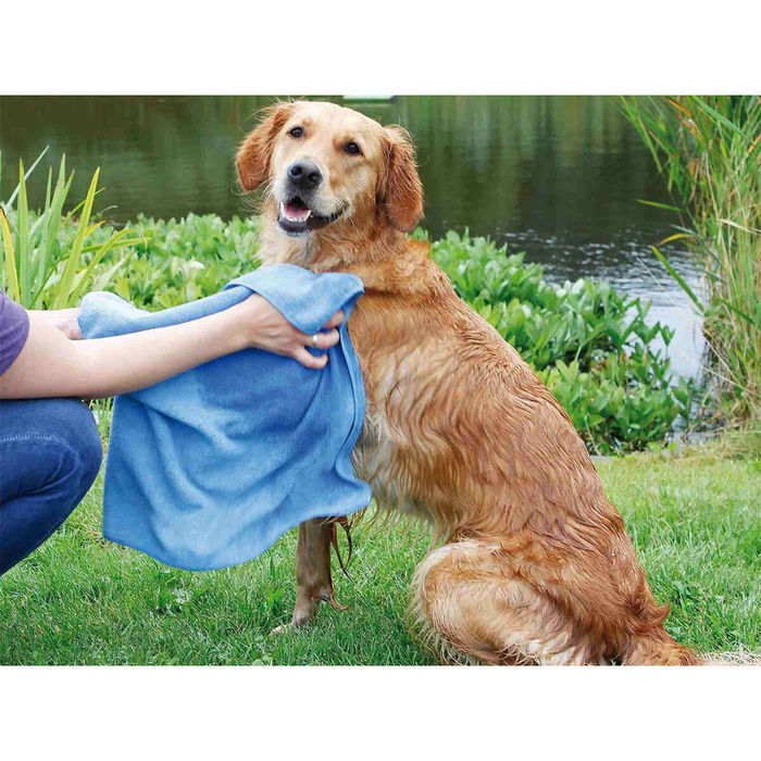 Serviette en Microfibre Trixie Bleu 50 × 60 cm