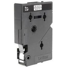 Brother TC-291 / TC291 Ruban Impression Noir sur Blanc pour Imprimante à Ruban