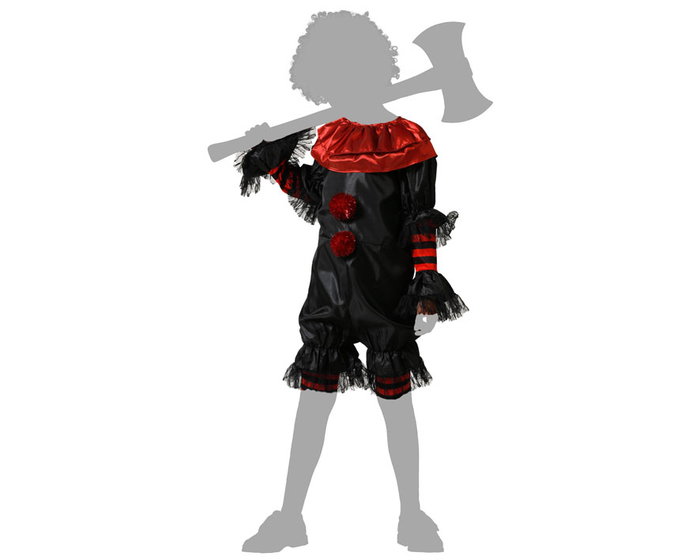 Déguisement de clown noir avec pois pour enfant garçon ou fille 10-12 ans, thème Halloween, unisexe, en polyester Déguisement de clown noir avec pois pour enfant garçon ou fille 10-12 ans, thème Halloween, unisexe, en polyester