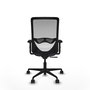 PIQUERAS Y CRESPO Chaise Zulema Synchro Gris foncé, Maille Blanc, Base Nylon Noir