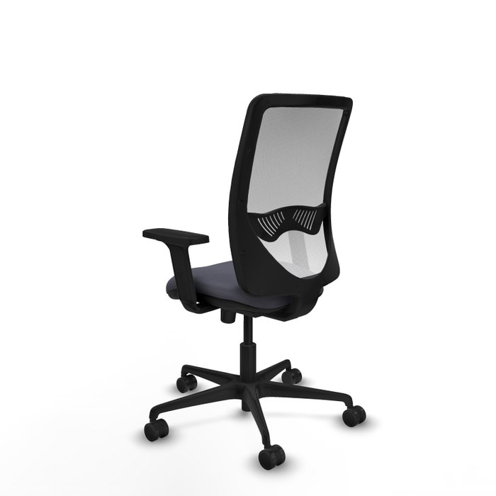 PIQUERAS Y CRESPO Chaise Zulema Synchro Gris foncé, Maille Blanc, Base Nylon Noir
