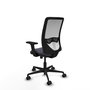 PIQUERAS Y CRESPO Chaise Zulema Synchro Gris foncé, Maille Blanc, Base Nylon Noir