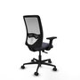 PIQUERAS Y CRESPO Chaise Zulema Synchro Gris foncé, Maille Blanc, Base Nylon Noir
