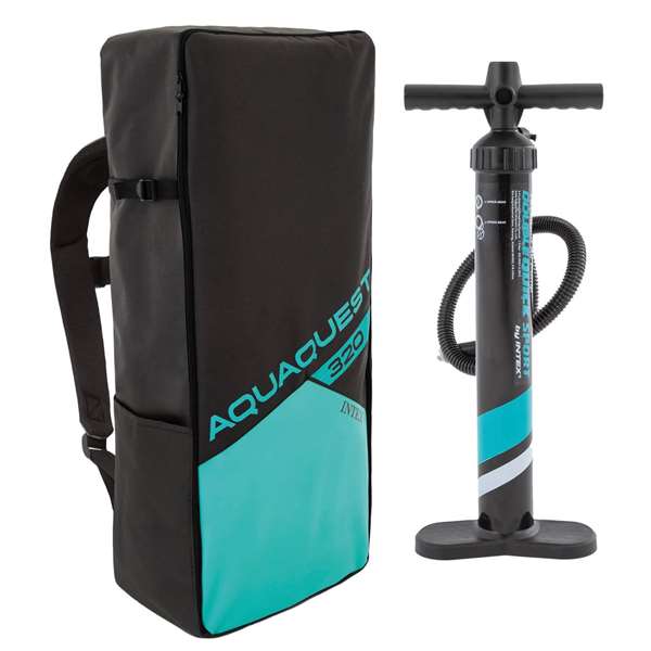 Intex Aqua Quest 320 SUP, Planche de Paddle Surf gonflable, 320 cm x 81 cm, avec accessoires, pour adultes et enfants, matériau PET+PP+ABS