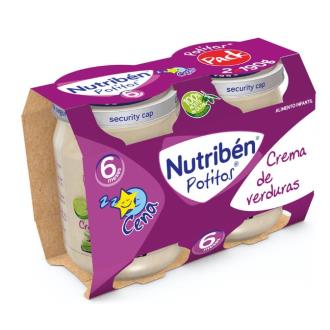 Nutriben Pot de bébé Dîner Crème de légumes 2x190g +6 mois Nutriben Pot de bébé Dîner Crème de légumes 2x190g +6 mois