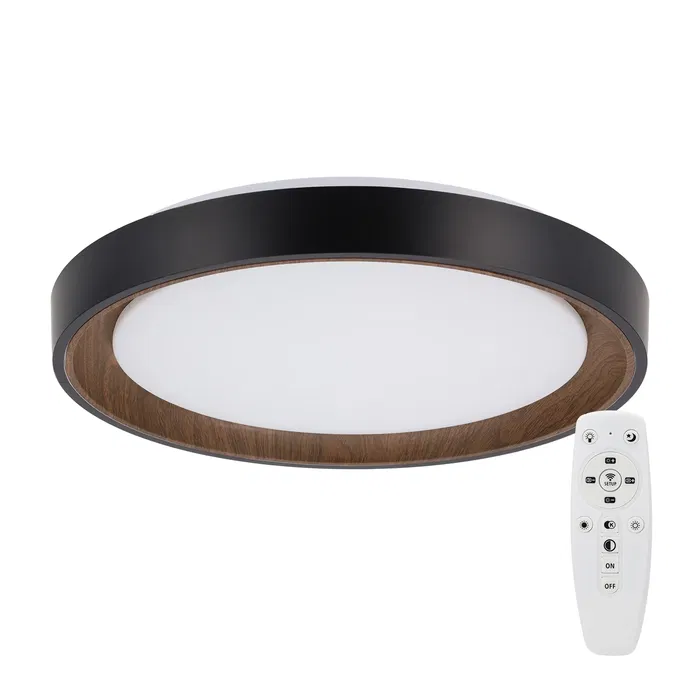 Plafonnier LED Décoratif 36W CCT 3000-6000K Réglable avec Télécommande, Noir Plafonnier LED Décoratif 36W CCT 3000-6000K Réglable avec Télécommande, Noir