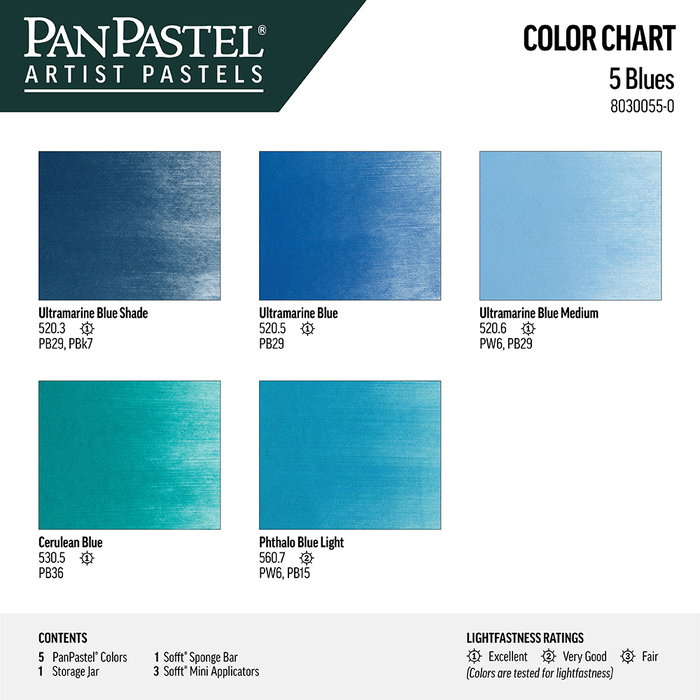 Panpastel Set 5 Blues