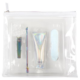 Cosmetic Club Kit de Manucure avec 4 Accessoires et Nécessaire Iridescent
