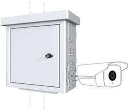 Lanview Armoire CCTV Radius sur poteau pour 4 caméras