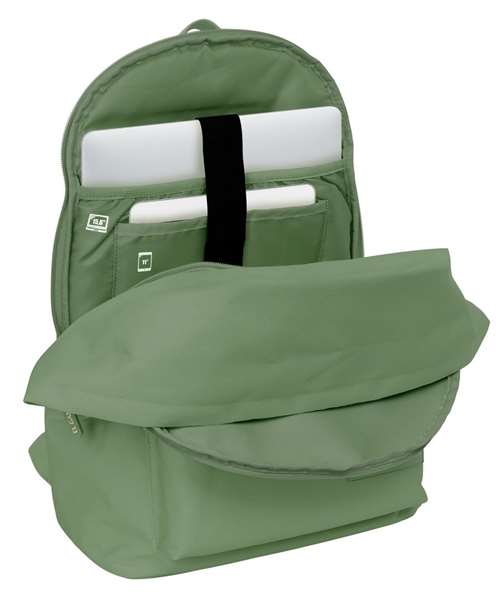 Safta Basics Sac à dos double pour ordinateur portable 15,6 pouces avec port de charge USB, couleur verte, 31 x 44 x 18 cm Safta Basics Sac à dos double pour ordinateur portable 15,6 pouces avec port de charge USB, couleur verte, 31 x 44 x 18 cm