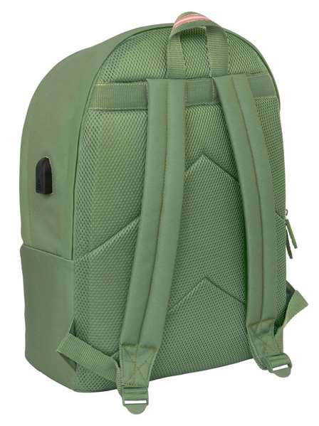 Safta Basics Sac à dos double pour ordinateur portable 15,6 pouces avec port de charge USB, couleur verte, 31 x 44 x 18 cm Safta Basics Sac à dos double pour ordinateur portable 15,6 pouces avec port de charge USB, couleur verte, 31 x 44 x 18 cm