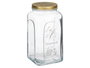 Pasabahce Pot Homemade 3000 ml - 13 x 25 x 13 cm - Verre et Métal - Doré et Transparent (Set de 6)