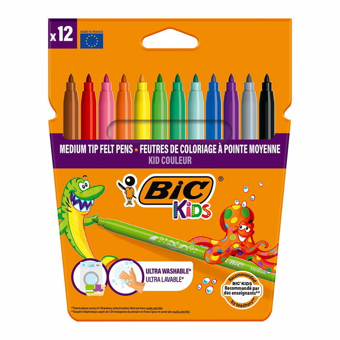 Ensemble de Marqueurs Bic kid couleur Multicouleur (12 Unités) Ensemble de Marqueurs Bic kid couleur Multicouleur (12 Unités)