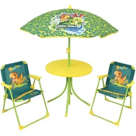Fun House Salon de jardin enfant Jurassic World - Table, chaise et parasol - Thème dinosaures