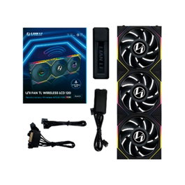 Lian Li UNI FAN TL LCD Wireless Ventilateur de boîtier 120 mm RGB 1.6" écran LCD 60Hz 26 LED L-Connect 3 sans fil