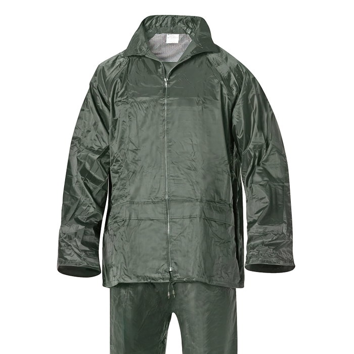 WOLFPACK LINEA PROFESIONAL Tenue imperméable verte en nylon Taille 6-M