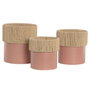 Home ESPRIT Set de 3 cache-pots Urbain Rose clair Fer et Fibre