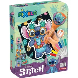 Lansay Pixelo Stitch - Jouet électronique de dessin avec 8 illustrations Hawaïennes, 7 feutres et motifs pointillés métallisés - Multicolore - Dès 6 ans