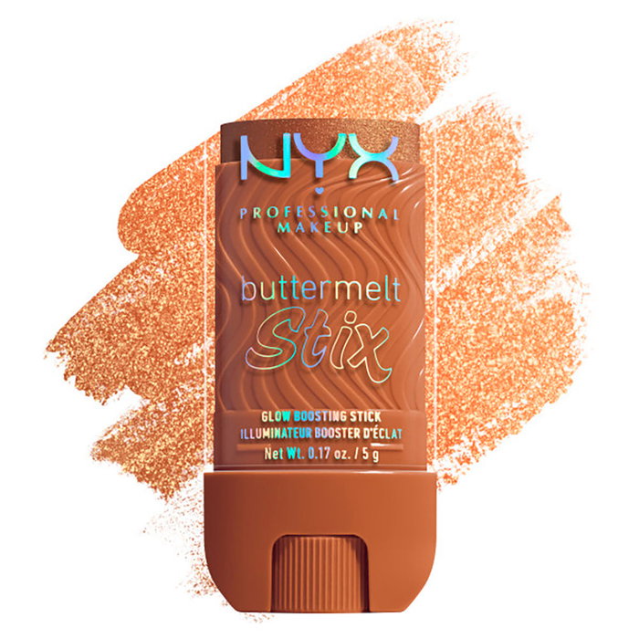 Nyx Professional Makeup Bâtonnet Illuminateur Buttermelt Stix Melt You Later 5g - Eclat Corps & Visage - Formule avec Beurres de Cocotier et Cupuaçu - Hydratant et Lumineux