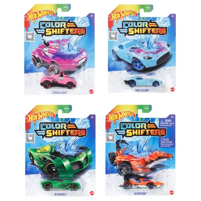 Hot Wheels Color Shifters, Véhicule miniature à assortiment aléatoire changeant de couleur avec l'eau