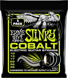 ERNIEBALL Jeu de cordes électrique Cobalt Regular 10-46 Tripack (3)