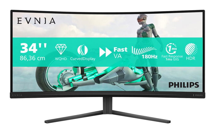 Philips Evnia 34M2C3500L Moniteur Gaming Incurvé 34 pouces WQHD 180Hz
