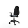 PIQUERAS Y CRESPO Chaise de bureau Algarra, tissu gris, base polyamide noire