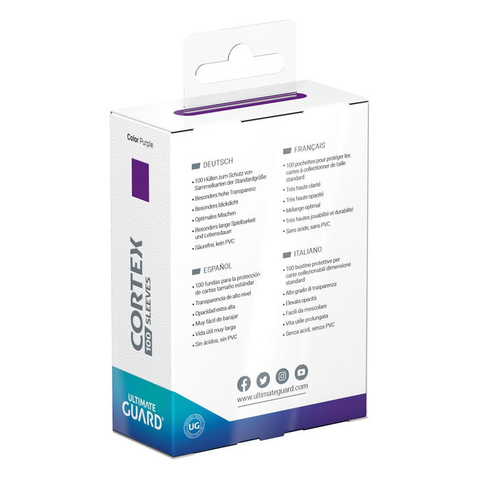 Ultimate Guard Cortex Sleeves Standard Size (100) - Purple Ultimate Guard Cortex Sleeves Standard Size (100) - Purple