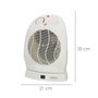 ORYX Ventilateur Chauffant Oscillant 1000/2000 W
