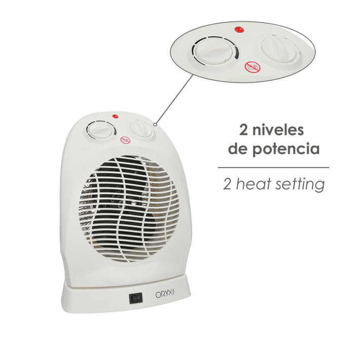 ORYX Ventilateur Chauffant Oscillant 1000/2000 W