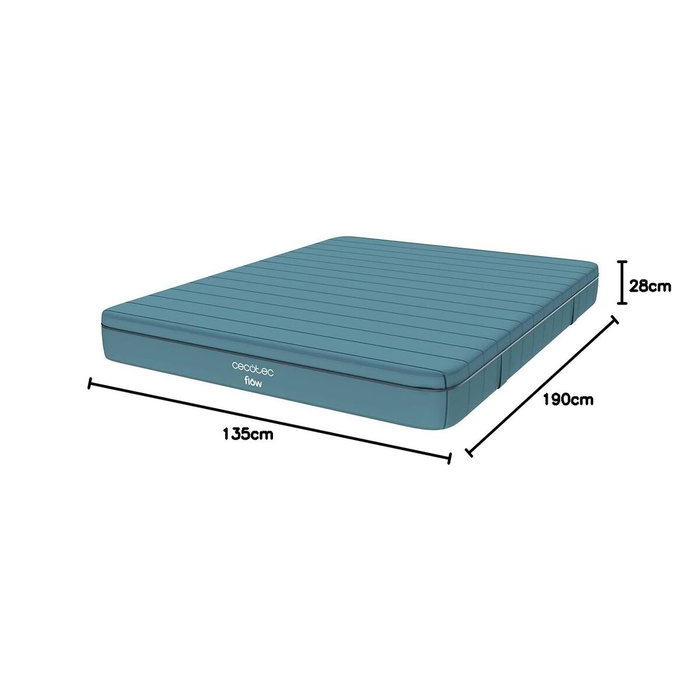 Matelas viscoélastique rembourré Cecotec Flow Genuine 135 x 190 cm Matelas viscoélastique rembourré Cecotec Flow Genuine 135 x 190 cm