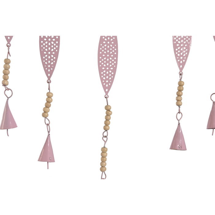 Home ESPRIT Décoration Suspendue Arbre Bleu Blanc Gris Rose Fer (4 Unités) - 33 x 1 x 77 cm