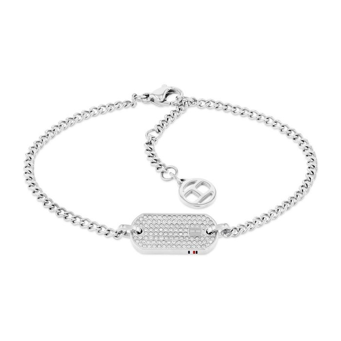 Tommy Hilfiger Bracelet en Acier Inoxydable Argenté 20cm Tommy Hilfiger Bracelet en Acier Inoxydable Argenté 20cm