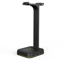 Nova Gaming Support de Casque Hydra - Support Universel pour Casque Gaming avec Éclairage LED RGB Dynamique - Noir - Structure Stable et Épurée