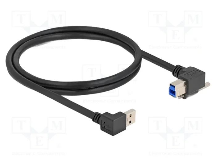 DELOCK Câble USB A vers USB B 90°, 1m, noir