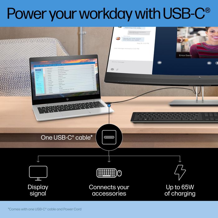 HP E34m G4 Écran de conférence incurvé WQHD USB-C