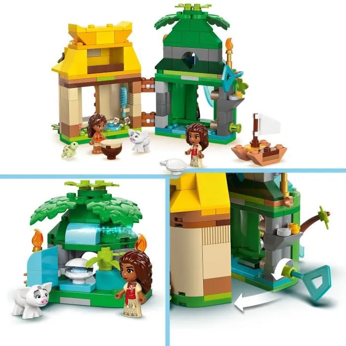LEGO Disney 43260 Ile de Vaiana Maison et Bateau Miniature - Jeu de Construction 175 Pièces pour Enfants dès 5 Ans