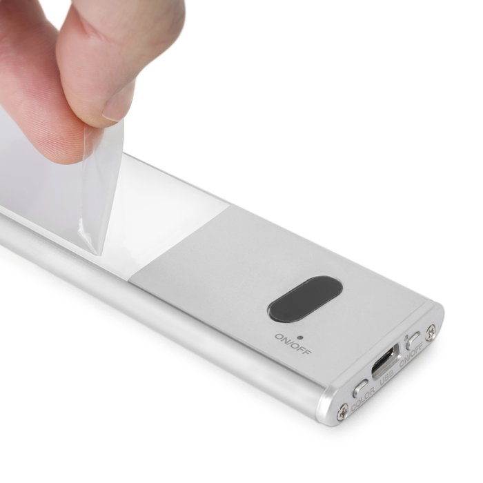 Emuca Luminaire LED Kaus rechargeable USB, L 600 mm, Anodisé mat