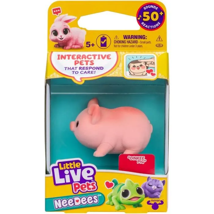 Moose Toys Little Live Pets Lil' Needees - Peluche interactive aléatoire - Animaux de poche avec sons et réactions - Collection de 13 modèles Moose Toys Little Live Pets Lil' Needees - Peluche interactive aléatoire - Animaux de poche avec sons et réactions - Collection de 13 modèles