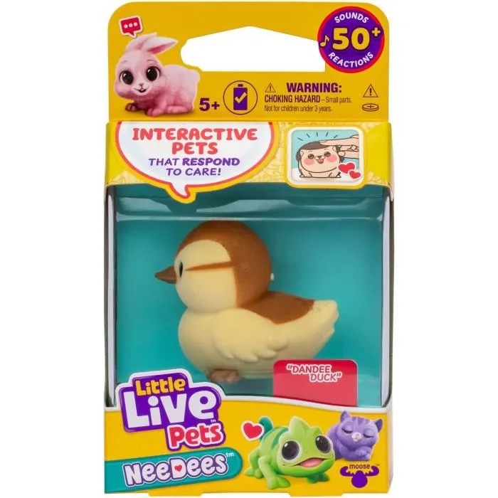 Moose Toys Little Live Pets Lil' Needees - Peluche interactive aléatoire - Animaux de poche avec sons et réactions - Collection de 13 modèles Moose Toys Little Live Pets Lil' Needees - Peluche interactive aléatoire - Animaux de poche avec sons et réactions - Collection de 13 modèles