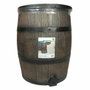 Nature Récupérateur d'eau de pluie design baril bois 120L Marron