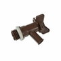 Nature Récupérateur d'eau de pluie design baril bois 120L Marron