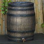 Nature Récupérateur d'eau de pluie design baril bois 120L Marron