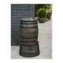 Nature - Récupérateur d'eau de pluie design baril bois - 120 litres - Dimensions 50.5x66 cm - Marron - Polyéthylène anti-UV avec robinet