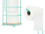 Berilo Porte-rouleau en métal et bambou, couleur menthe, 16x63x16 cm (Set de 4)
