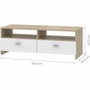 Meuble TV PILVI Blanc mat et décor chêne