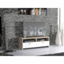 Meuble TV PILVI Blanc mat et décor chêne