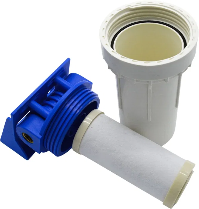 Uvoji Kit de filtration à charbon actif 2 en 1, 5 microns, pour camping-car et van - Élimination des goûts et odeurs, compact 12.6x13x21.5 cm