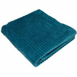 Domiva Couverture Boudoir Paon 75 x 100 cm en velours côtelé